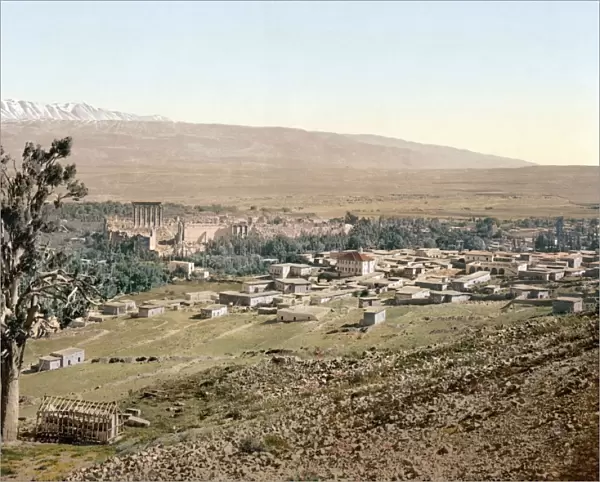 LEBANON: BaLBEK. View of the city of Baalbek, including the ruins of the Roman city of