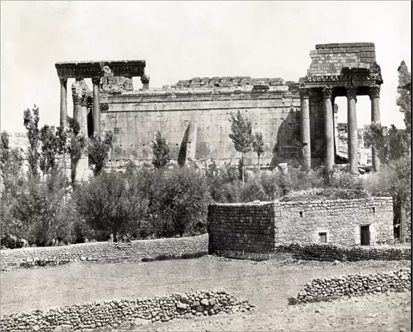 LEBANON: BaLBEK. Ruins of the Temple of Jupiter at Baalbek, Lebanon. Photograph