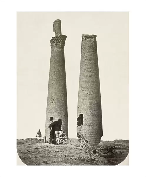 KAZAKHSTAN: SAURAN RUINS. Two towers at the ruins of the city of Sauran, Kazakhstan