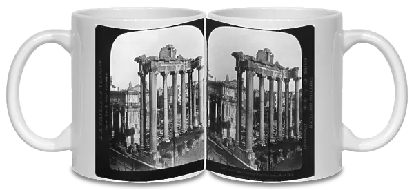 ROME: TEMPLE OF SATURN. The Temple of Saturn, 497 B. C. and the Arch of Septimius Severus