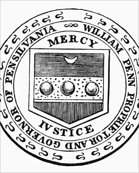 SEAL: WILLIAM PENN, 1682. Seal of William Penn, Governor and Proprietor of Pennsylvania