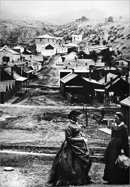 MONTANA: HELENA. Two women in the mining town of Helena, Montana, c1875