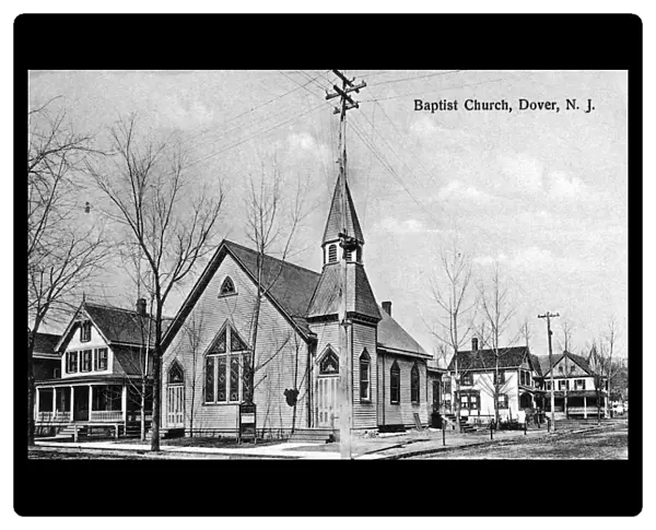NEW JERSEY: DOVER, 1906. Baptist church in Dover, New Jersey. Photo postcard, 1906