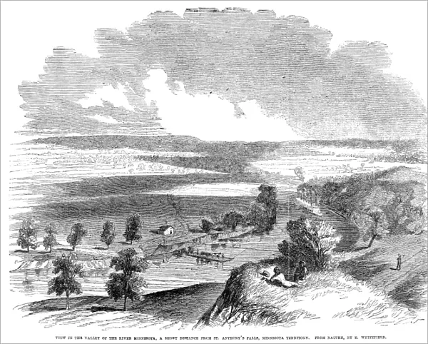MINNESOTA RIVER, 1857. The Minnesota River valley, near Saint Anthony Falls in