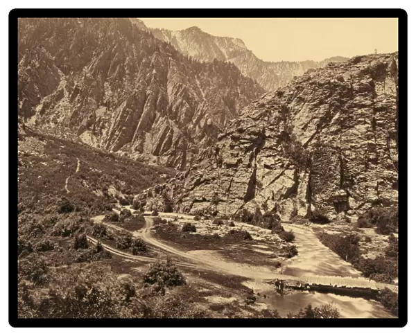 UTAH: CANYON, 1869. Big Cottonwood Canyon, Utah. Photograph by Timothy O Sullivan, 1869
