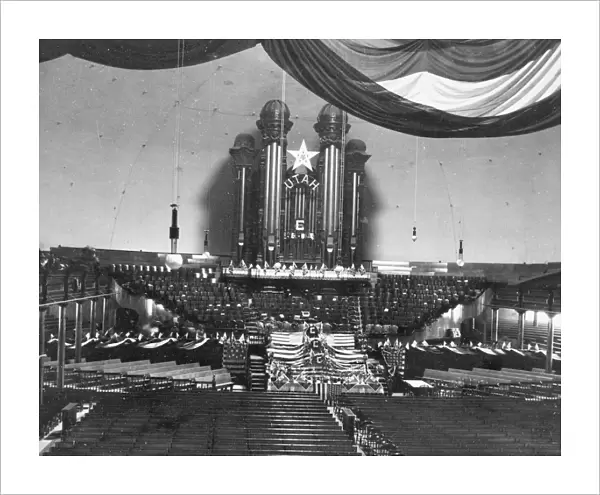 MORMON TABERNACLE, c1900. The interior or the Mormon Tabernacle in Salt Lake City, Utah