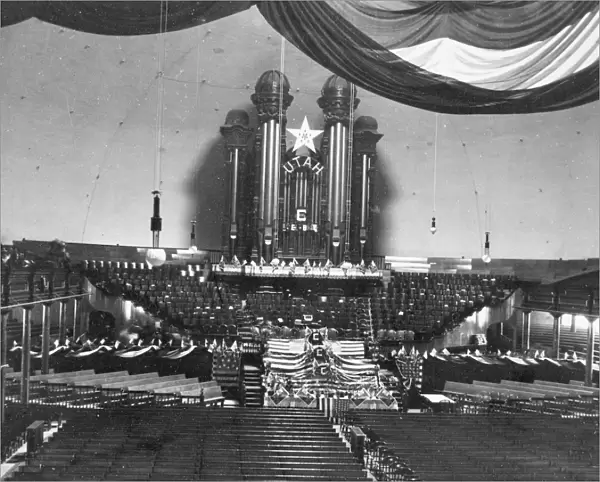 MORMON TABERNACLE, c1900. The interior or the Mormon Tabernacle in Salt Lake City, Utah