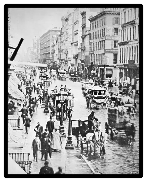 NEW YORK: BROADWAY, 1867. Broadway and Spring Street in 1867