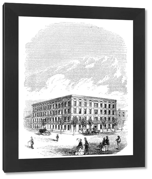 CHARLESTON: HOTEL, 1857. The Pavilion Hotel, Charleston, South Carolina. Wood engraving
