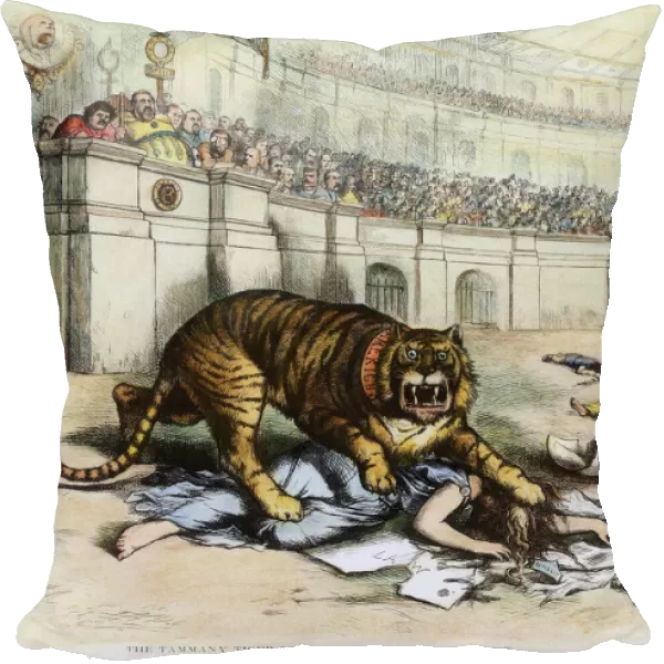 CARTOON: TWEED RING, 1871. The Tammany Tiger Loose. Thomas Nasts powerful indictment of Tweed