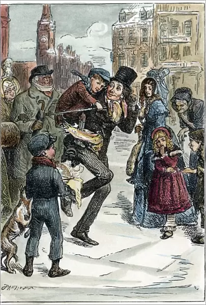 DICKENS: CHRISTMAS CAROL, 1843. Bob Cratchit and Tiny Tim