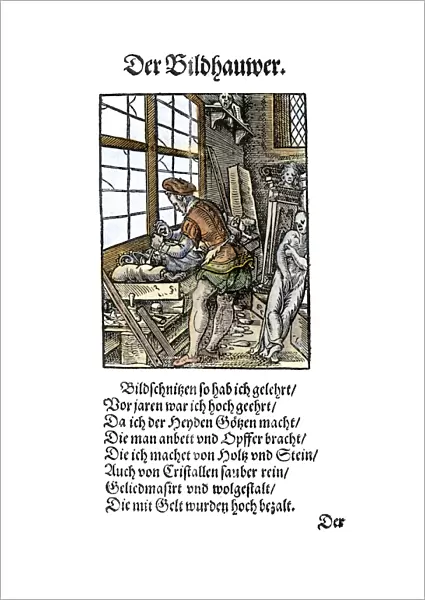 SCULPTOR, 1568. Woodcut, 1568, by Jost Amman