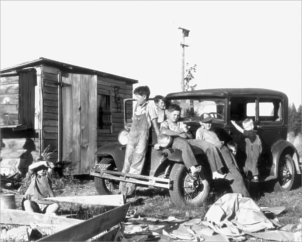 MIGRANT CHILDREN, 1939. Bean pickers children in Marin County, California, originally