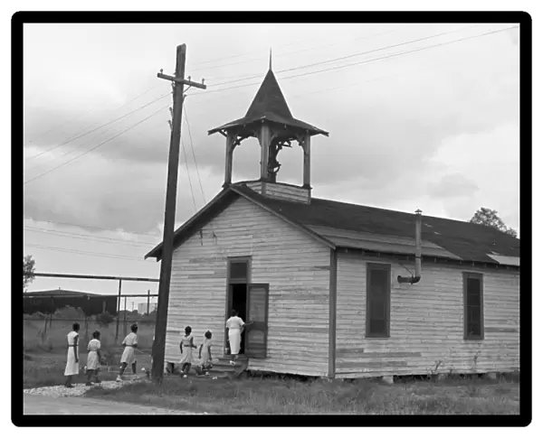 SEGREGATED SCHOOL, 1938. One room African American schoolhouse in Destrehan, Louisiana