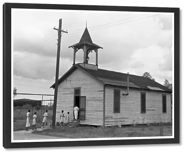 SEGREGATED SCHOOL, 1938. One room African American schoolhouse in Destrehan, Louisiana