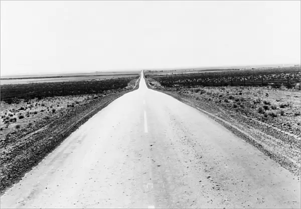 TEXAS: HIGHWAY, 1938. U. S. Highway 54, one of the westward routes used by migrant workers