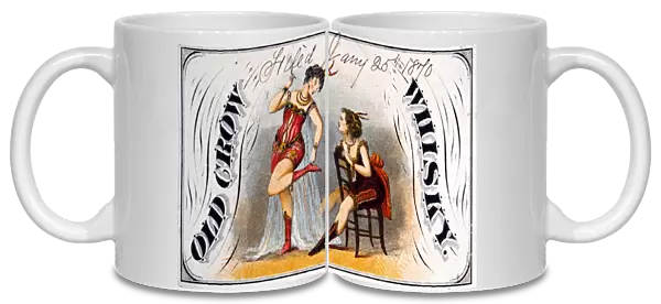 AD: WHISKEY, c1870. American advertisement for Old Crow whiskey. Lithograph, c1870