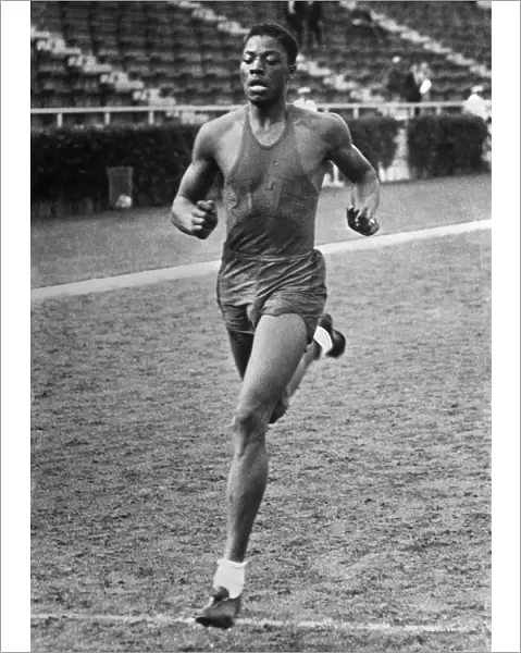 JOHN WOODRUFF (1915-2007). American athlete. Photograph, c1937