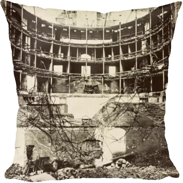 PARIS, 1872. The burned interior of the Theatre Lyrique (now known as Theatre de