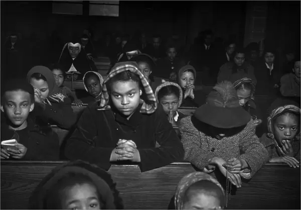 CHICAGO: CHURCH, 1941. Mass at an African American church on the South Side of Chicago, Illinois