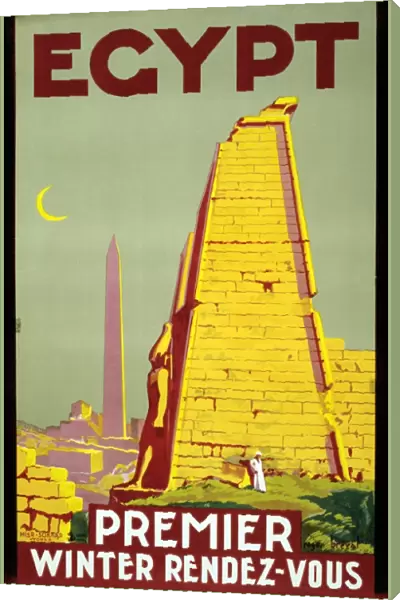 TRAVEL POSTER, c1945. Poster promoting tourism in Egypt. Lithograph by Roger Breval