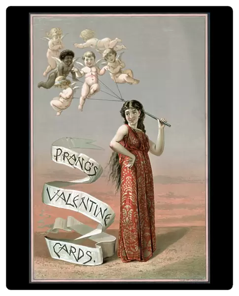 AD: VALENTINES, c1883. Advertisement for Prangs Valentines Day greeting cards