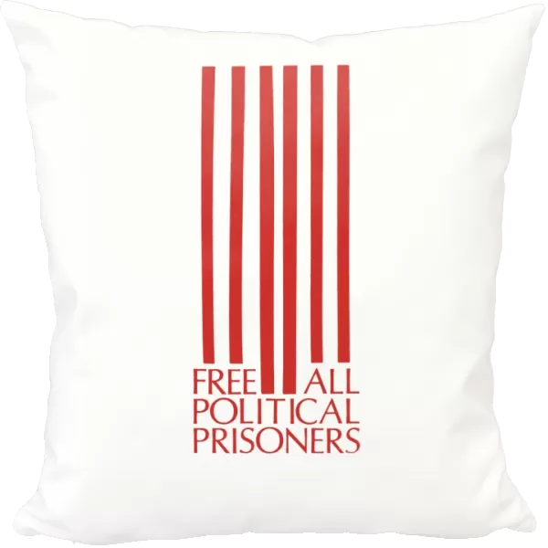 POSTER: POLITICAL PRISONERS. Silkscreen poster, c1975