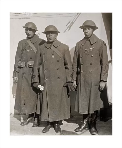 WWI: HOMECOMING, 1919. Major J. R. White, Lieutenant Colonel Otis B. Duncan, and Lieutenant W