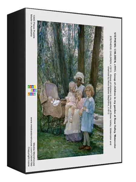 STEPHENS: CHILDREN, c1913. Group of children in my garden at Rose Valley. Watercolor