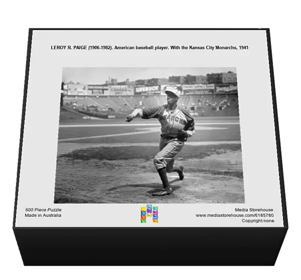 LEROY R. PAIGE (1906-1982). American baseball player. With the Kansas City Monarchs, 1941
