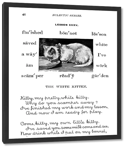 McGUFFEYs READER, 1879. Lesson page from an edition of William Holmes McGuffeys First Eclectic Reader, 1879