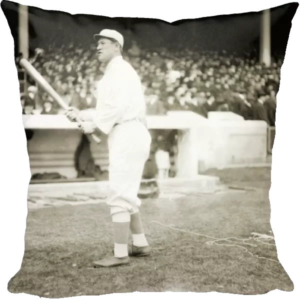 JIM THORPE (1888-1953). James Francis Thorpe. American athlete. Thorpe playing baseball for the New York Giants at the Polo Grounds, 1913