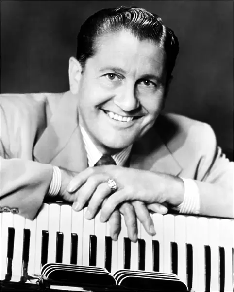LAWRENCE WELK (1903-1992). American orchestra leader. Photographed in c1955