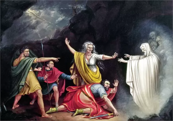 SAUL & WITCH OF ENDOR. Oil on canvas, 1828, by William Sidney Mount