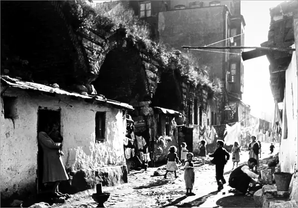 TURKEY: ISTANBUL, 1952. A street in a poor section of Istanbul, 1952
