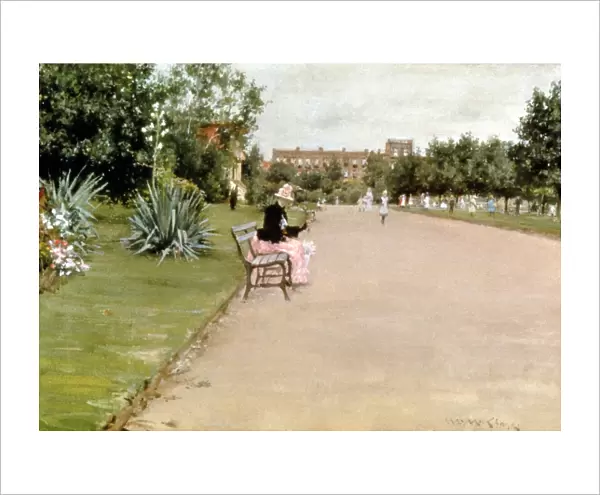 CHASE: PARK, 1888. William Merritt Chase: The Park. Oil on canvas, c1888