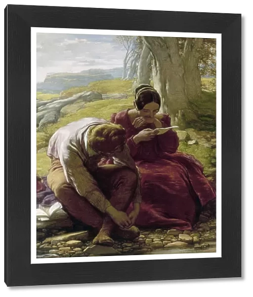 MULREADY: SONNET, 1839. The Sonnet. Oil on canvas by William Mulready, 1839