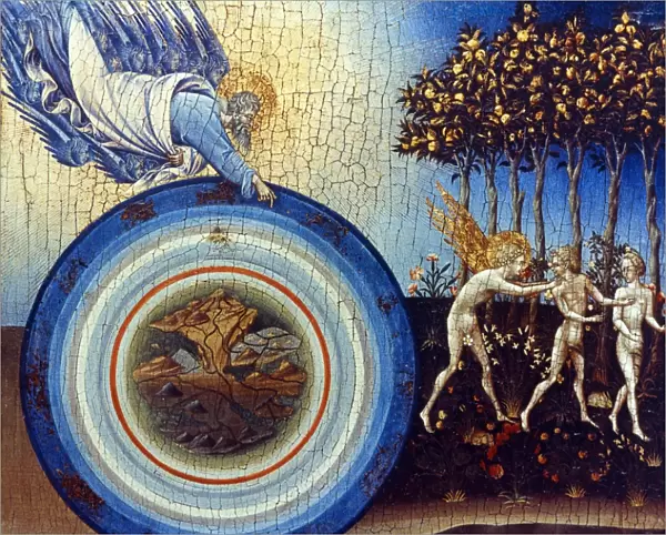DI PAOLO: ADAM & EVE. The Expulsion from Paradise. Tempera on wood by Giovanni Di Paolo