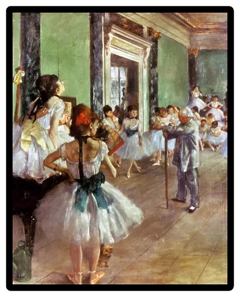 DEGAS: DANCE CLASS, c1874. Edgar Degas: The Dance Class. Oil on canvas, c1874