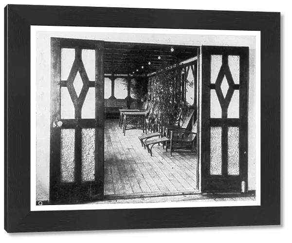 TITANIC: PRIVATE DECK, 1912. The private deck of one of the two exclusive suites, 1912