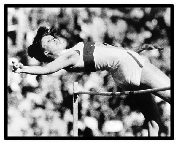 OLYMPIC POLE VAULT, 1972. Ulrike Meyfarth of West Germany winning the gold medal for the pole vault event at the 1972 Summer Olympics in Munich, Germany