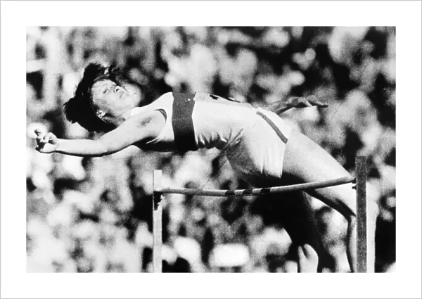 OLYMPIC POLE VAULT, 1972. Ulrike Meyfarth of West Germany winning the gold medal for the pole vault event at the 1972 Summer Olympics in Munich, Germany