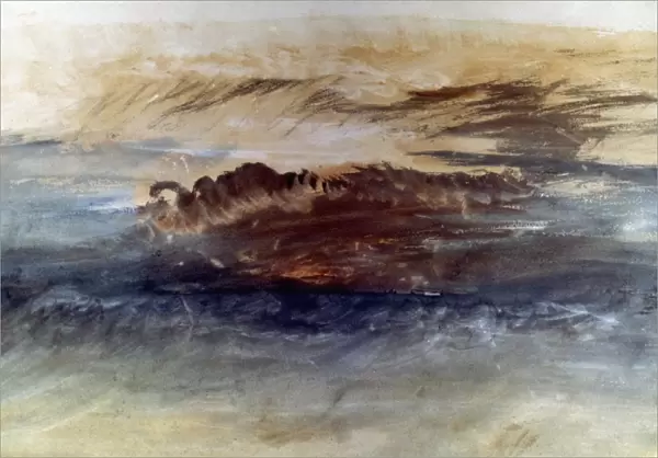 TURNER: SUNSET WITH CLOUDS. Oil on canvas by Joseph Mallord William Turner, c1825-30