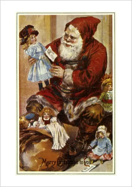 AMERICAN CHRISTMAS CARD. American Christmas card, late 19th century