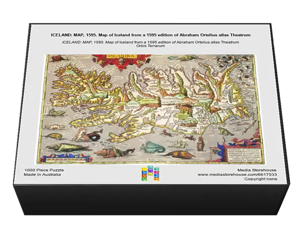 ICELAND: MAP, 1595. Map of Iceland from a 1595 edition of Abraham Ortelius atlas Theatrum