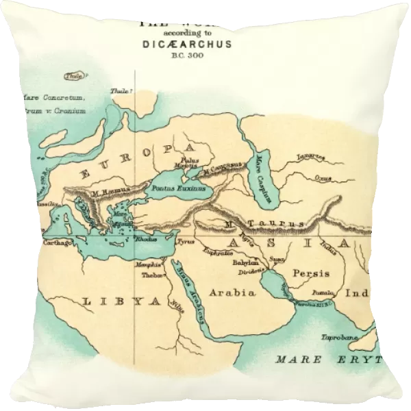 WORLD MAP, c300 B. C. According to the writings of Dicaearchus