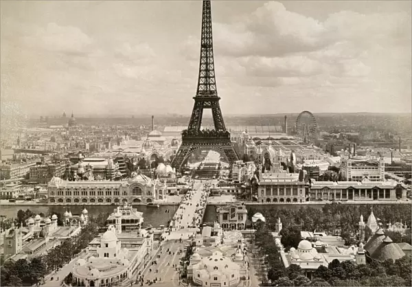 PARIS: EIFFEL TOWER, 1900. The Eiffel Tower, photographed at the time of the Universal Exposition at Paris in 1900