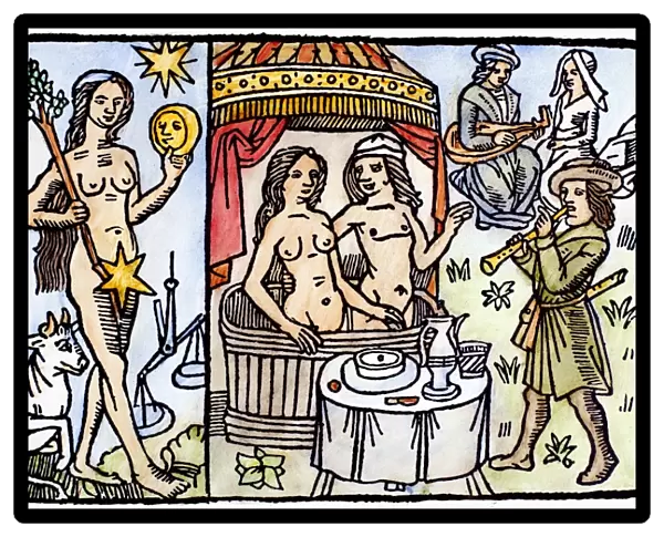 ALLEGORY OF VENUS, 1496. Personification of Venus, planet of love, gaiety and music