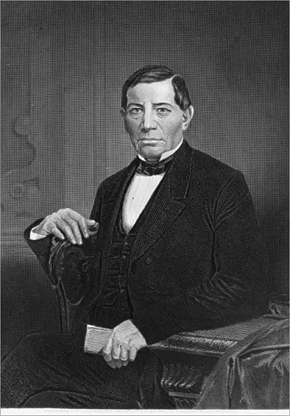 BENITO PABLO JUAREZ (1806-1872). Mexican statesman. Steel engraving, American, 1870
