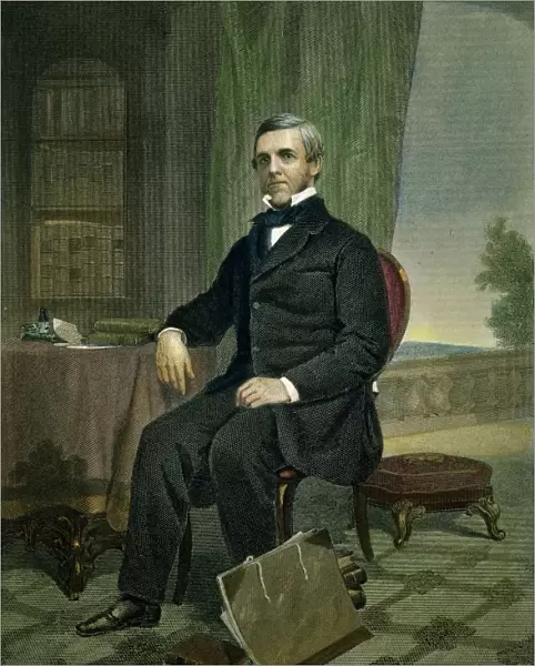 OLIVER WENDELL HOLMES (1808-1894). American man of letters. Colored engraving, 1867